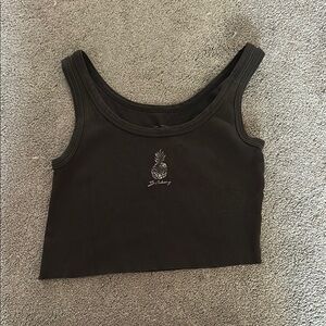 Billabong Black Tank Top with Pineapple Design